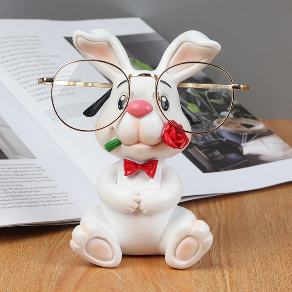White Eyeglass Holder 16*10cm Sunglass Holder Creative Animal Decorative Holder Home Decoration