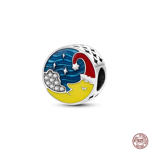 New 925 Sterling Silver Red Color Series Heart Shape Charms Beads Lucky Jewelry Gifts