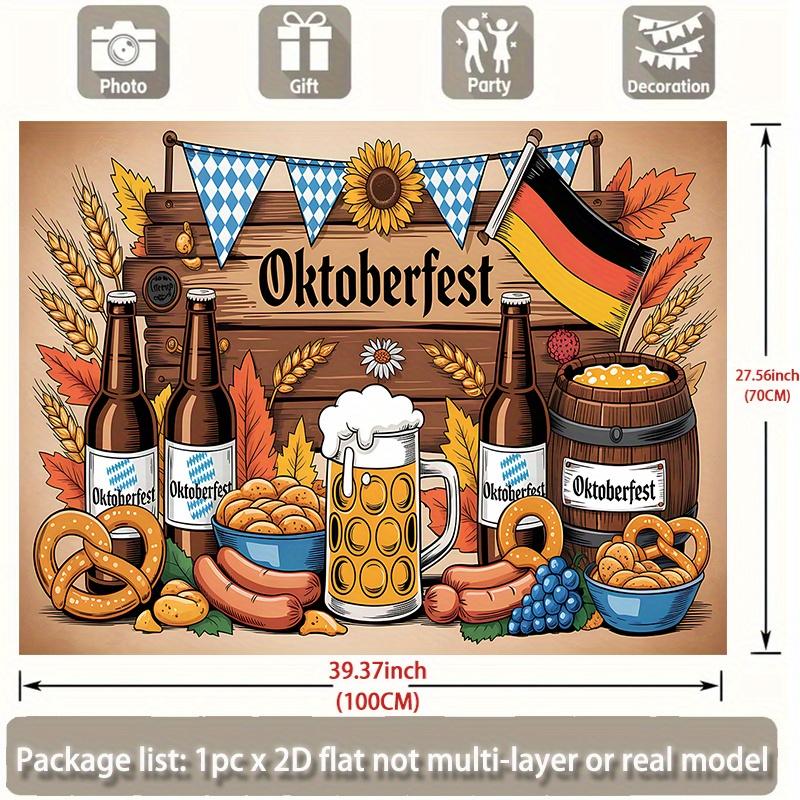 2D-Flachbanner, Illustration zum Thema Oktoberfest, geeignet für Wandhintergründe in Wohnzimmern, Schlafzimmern und Büros