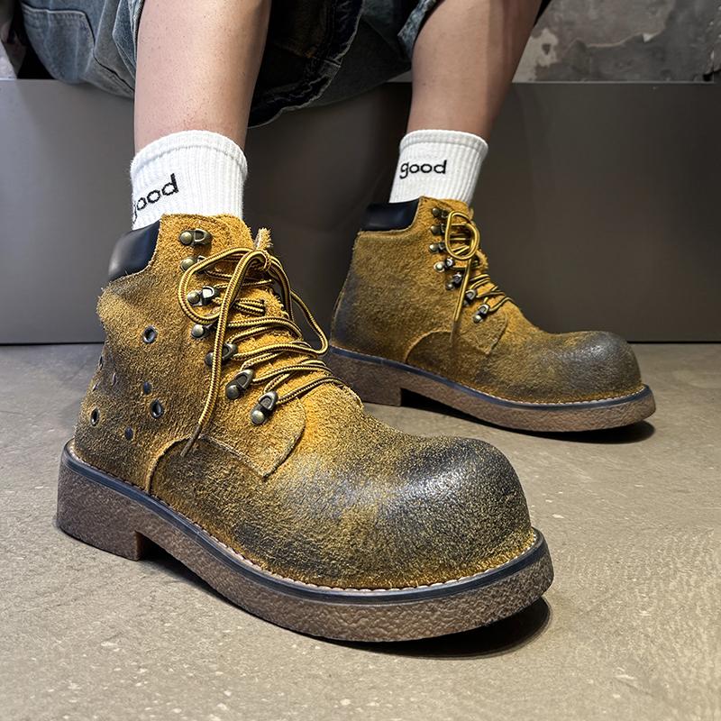 

Fashion Man Basic Boots Outdoor Business Casual Shoes Motorcycle Botas Street Style Men Ankle Boots High Top Male Walking Shoes 46