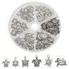 Tibetan Style Alloy Pendants Sea Turtle Antique Silver 103x17mm 90pcs/box