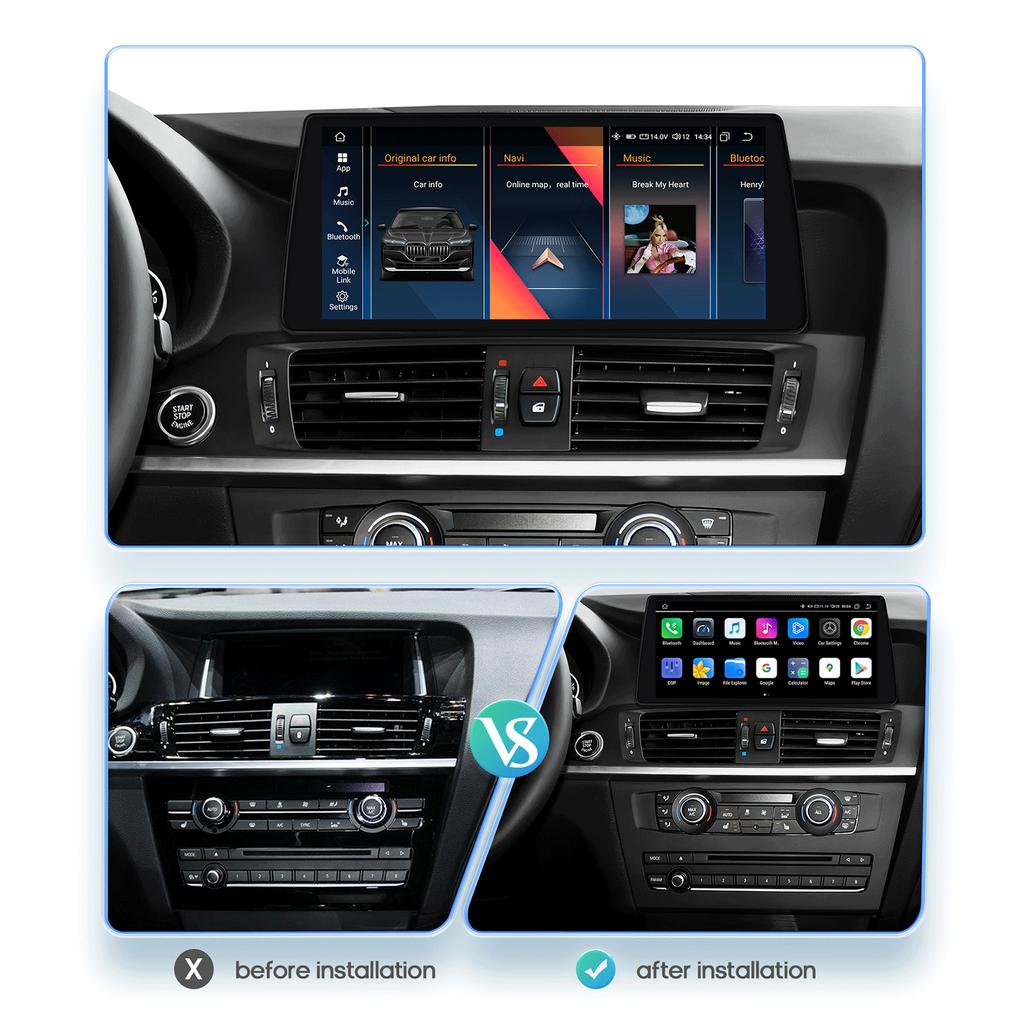 OSSURET Odtwarzacz radia samochodowego Android dla BMW X3 F25 F26 X4 CIC NBT Android Auto Radio Carplay Multimedia Wideo GPS WIFI Autoradio Inteligentny ekran DSP