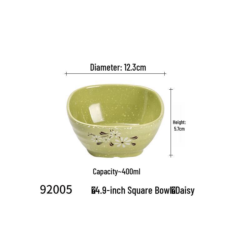 Durable Melamine Square Dining Bowls