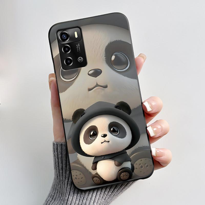 For ZTE Blade V40 Vita / V41 Smart Phone Case Luxury Cute Love Rabbit Funny Black Cover Shell Soft Silicone Protective Casing