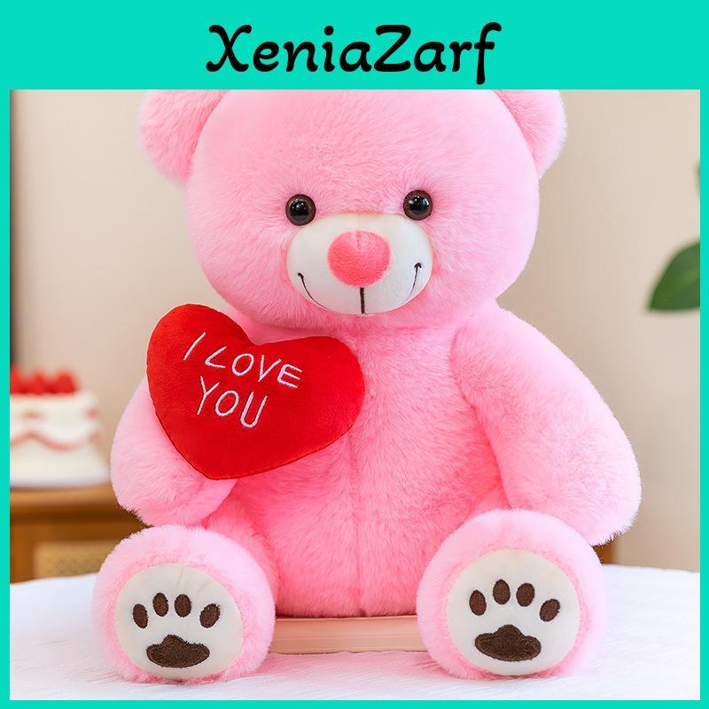 Teddy Bear Plush Toy With Super Soft Short Pile For Valentines Day Gift For Kids And Adults