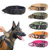 Heavy Duty Durable Nylon Tactical Dog Training Collar Personalized Patches for Large Dogs