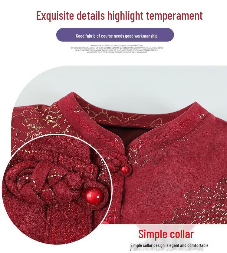 Spring Long-Sleeve Women's Shirt: Lightweight Jacket for Middle-Aged and Elderly Women, Ideal for Spring and Summer, Perfect for Grandmas Aged 70-80.