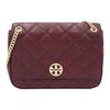 Tb-Willa Commuter Metallic Double T Logo Chain Quilted Patent Leather Crossbody Shoulder Bag Small Women Bags Stone-Red 87863-610