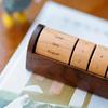Handmade Black Walnut Annual Ring Perpetual Calendar - Desk Accessory with Smooth Finish Timeless Gift Date Keeper