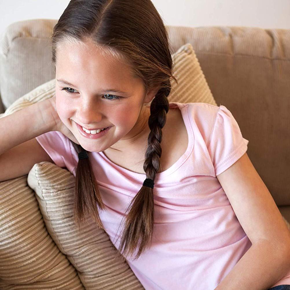 50Pcs Girls 3 In 1 Hair Ties Elastic Headband for Ponytail Holders Thick Heavy and Curly Hair Accessories