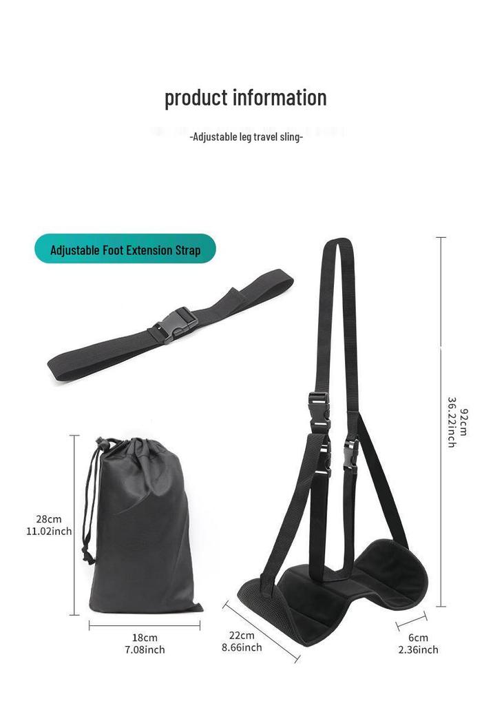 Portable Travel Foot Rest Hammock for Office, Airplane, and Train