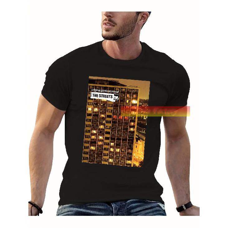 Summer Sleeves Cotton Fashion Men s The Streets Mike Skinner Official Logo T-Shirt Uk Rap Iconic Album Song Titles Print Original Uk Streetwear Black S