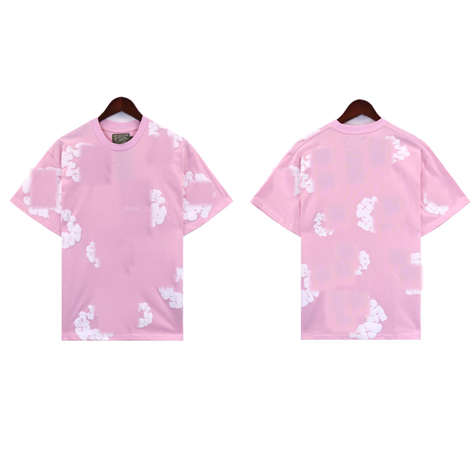 

Весняно-літня повсякденна вільна футболка з деніму та бавовни з принтом, з круглим вирізом S (European Size)