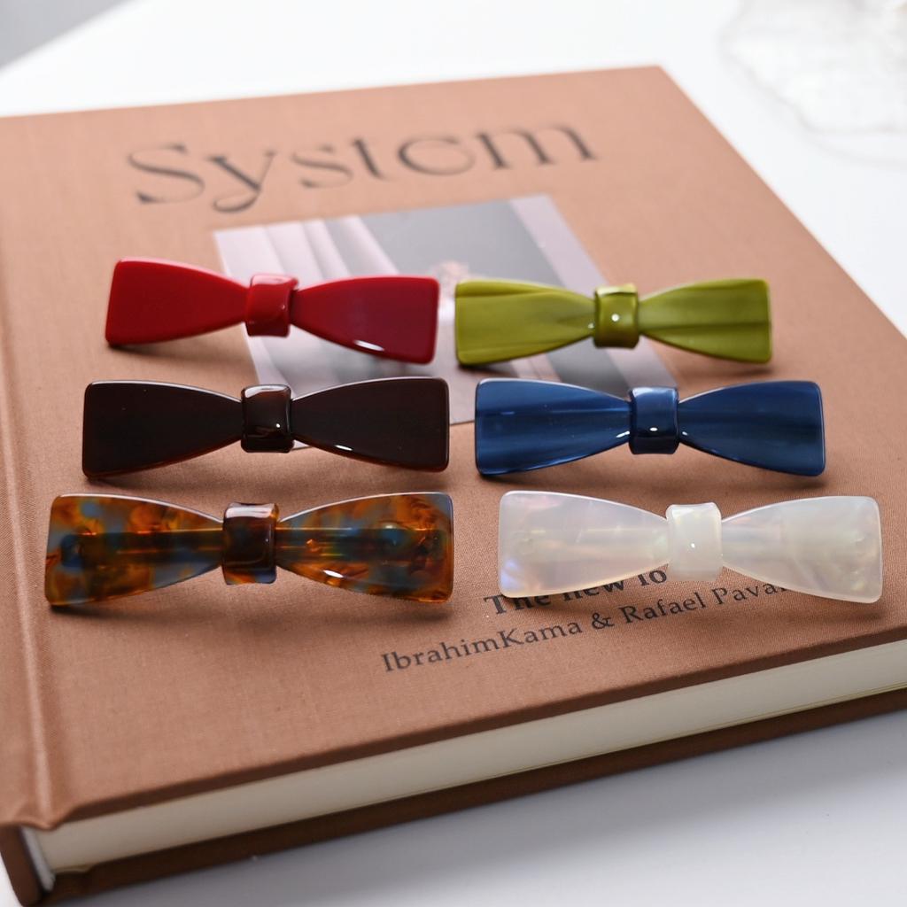 Red Bow Hair Clips for Girls and Women Small Hairpins Cute French Clips Headwear