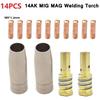 Long Lasting 14Pc Torch Gas Nozzle Tip Holder for MIG Welding Applications