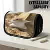 1pc FORJN Double Layer Flip Pencil Case Suitable for School & Office, Large Capacity Zippered Pen Holder with Cream Hamster, Portable Polyester Storag