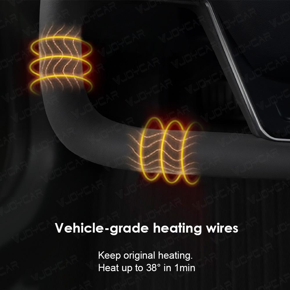 Tesla Yoke Steering Wheel 2.0 Leather Stitch Color Block Cover for Model 3 & Model Y