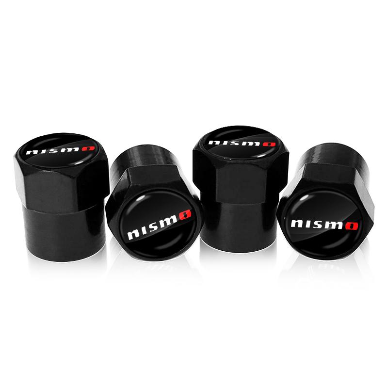4Pcs Car Wheel Tires Bolt-in Valve Caps Badge Car Accessories For Nismo Nissans Tiida Teana Skyline Juke X-trail Almera Qashqai Goods