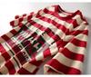 Korean Style Striped Maternity Dress - Summer Plus Size Loose T-shirt Skirt, Spring Mid-length Top
