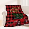 Winter Snow Truck Christmas Blanket Blanket Decoration Soft Comfortable Flannel Blanket Sofa Bed Decoration Blanket