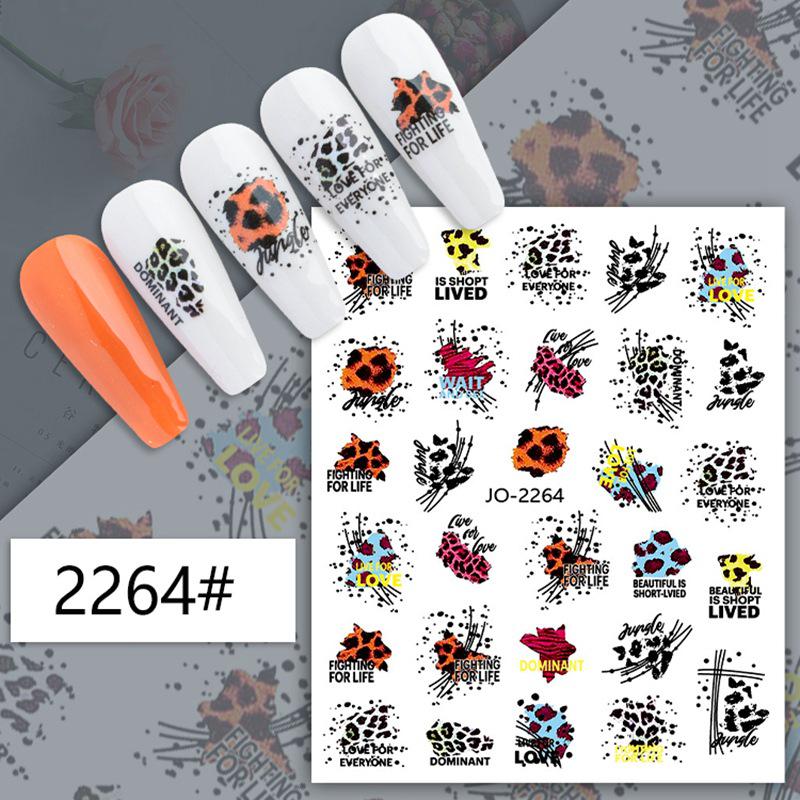 French Style Leopard & Zebra Nail Art Stickers: Butterfly & Stripe Decals