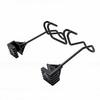2pcs Car Headrest Hook Dual Hook Stainless Steel High Load Bearing Capacity Truck Hat Holder Black