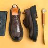 Męskie skórzane buty casual w stylu brytyjskim Klasyczne antypoślizgowe buty Oxford Nowość Buty do sukienki Biznes Gruba podeszwa Obuwie Trampki