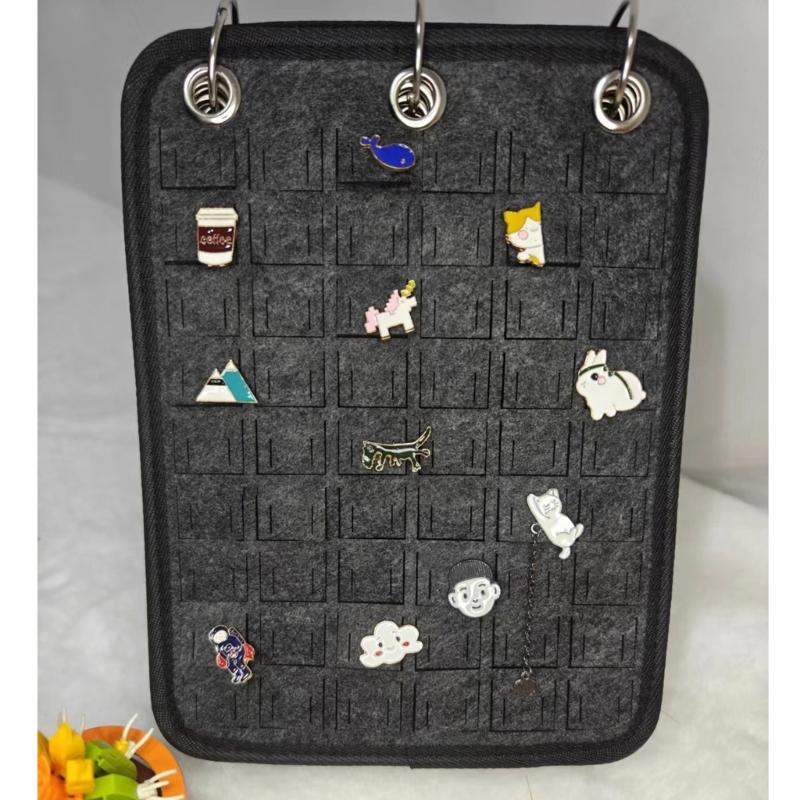 Fashionable Felt Jewelry Organizers Books Portable Travel Earring Necklace Rings Storage Case Jewelry Accessory