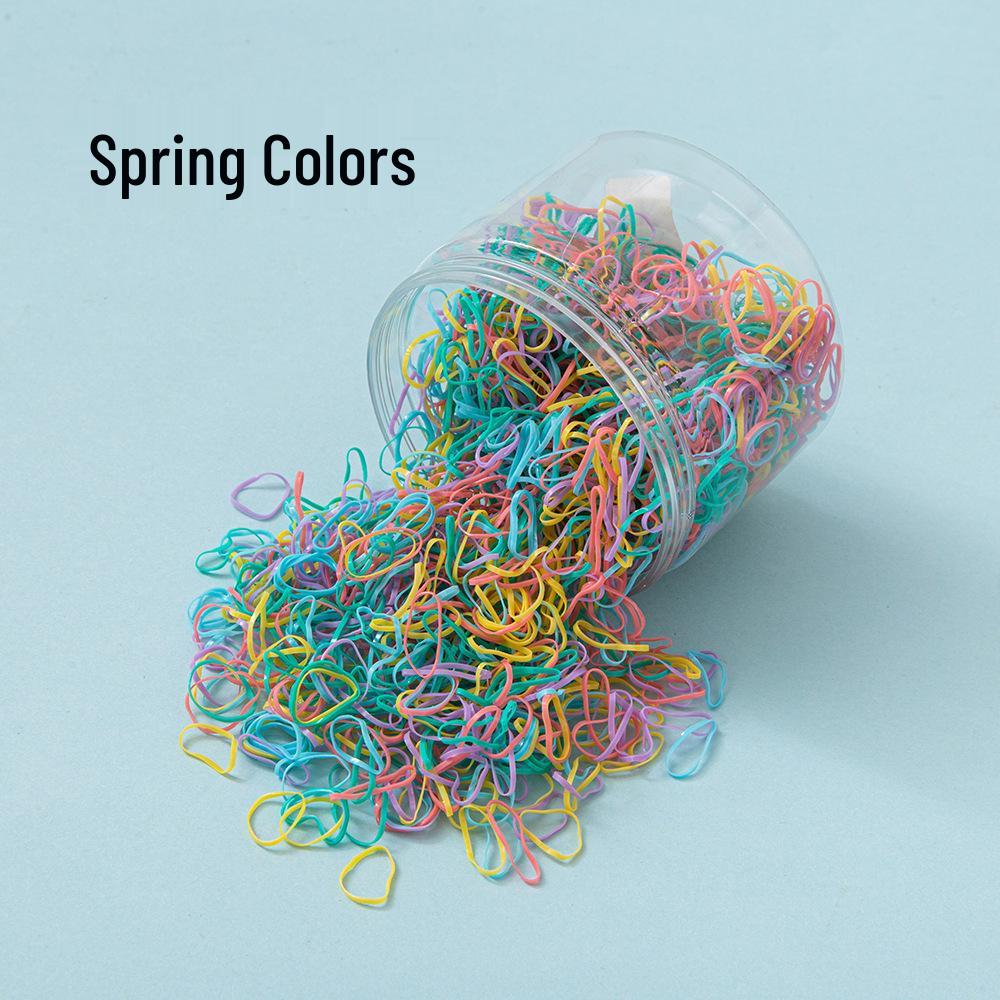 1000-Piece Children's Mini Hair Ties - Gentle, Non-Damaging Elastic Bands for Girls
