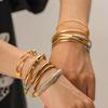 18K Gold Plated Titanium Steel Multi-Layer Diamond & Pearl Women's Bracelet