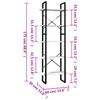 5 Shelf Bookcase White 60 x 30 x 175 cm Solid Pine Wood