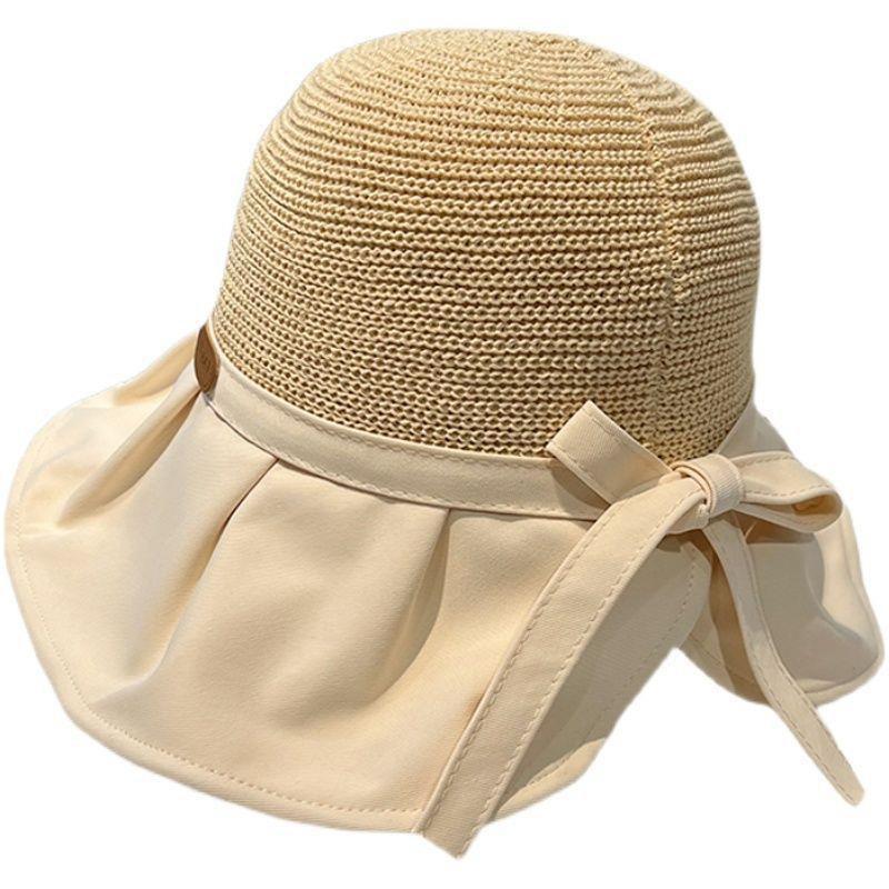 Wide-brimmed face-shading fisherman hat for women, summer sun hat, Korean style, versatile for outdoor travel, sun protection hat, 2-pack