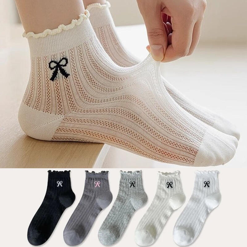 

[5-Pair Set] Ciel Ballet Core Look Summer Low-Top Socks 5-piece set
