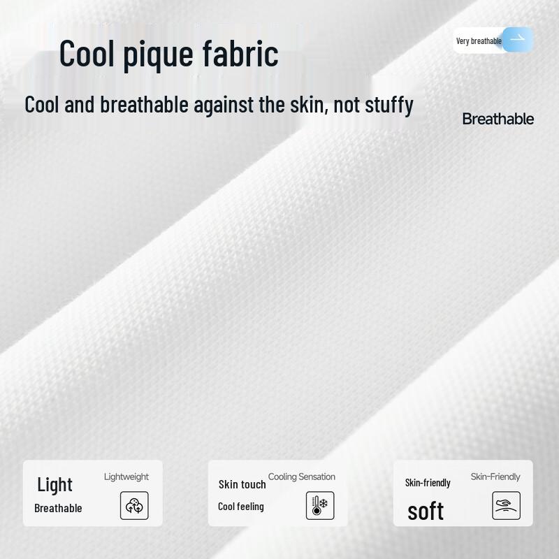 GENIOLAMODE Men's Quick-Dry Ice Silk Polo Shirt