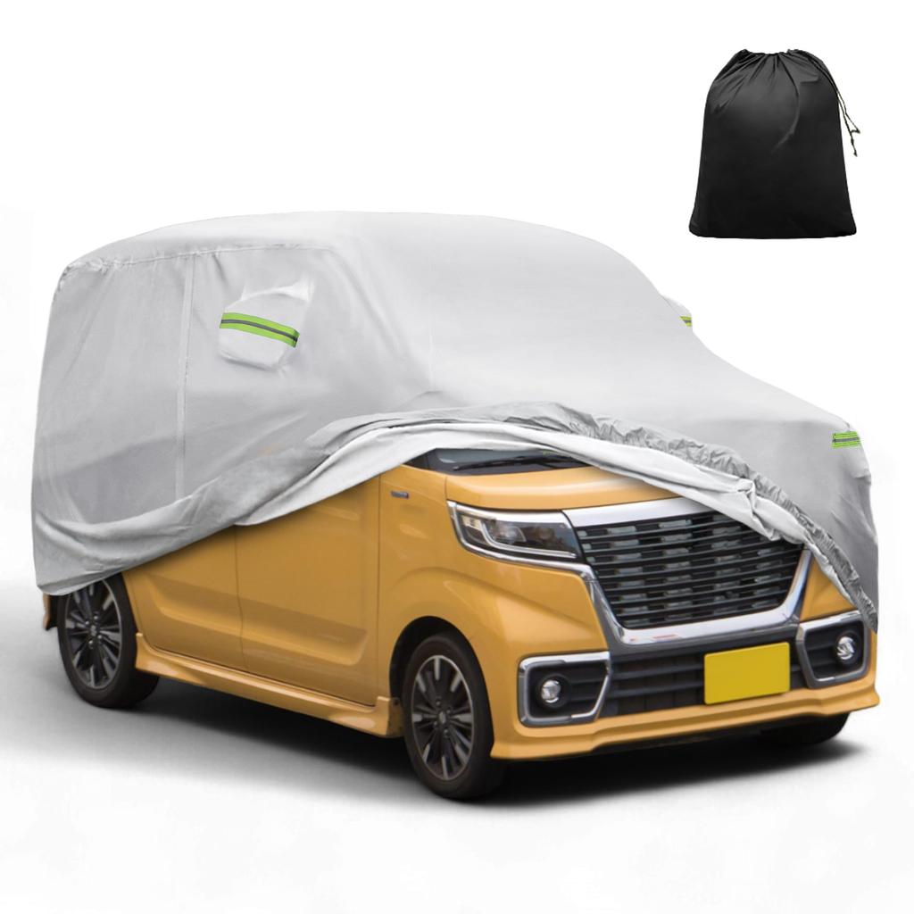 X AUTOHAUX Suzuki MK94S MK53S Light Car Rainy Strong Yellow Side Nighttime Safety Easy to Install and Storage Silver Tone [For Spacia/Spacia]