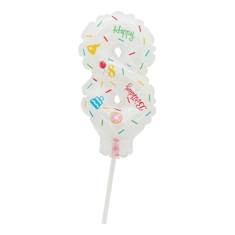 Mini Digital Aluminum Film Clip Balloon for Cake Decoration and Birthday Photo Props