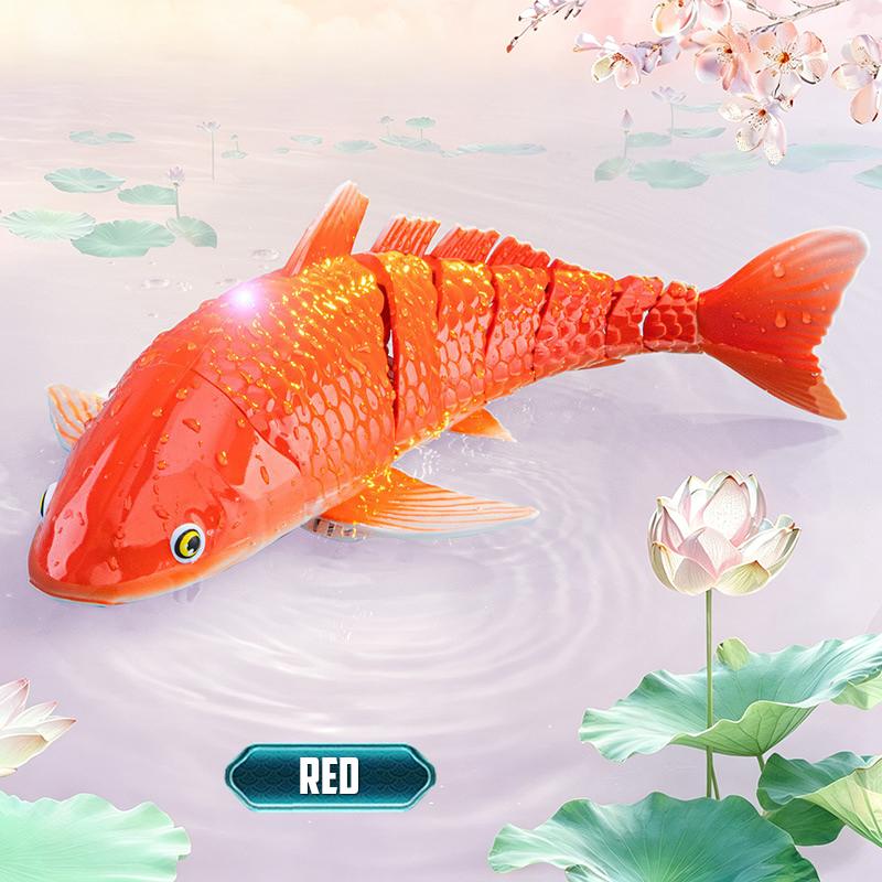 Portable Animal RC Koifish Simulation Waterproof Swimming Submarine Outdoor Water Toy for Pool Lake Children Boy Gift Rechargeable Simulated Fish Toy