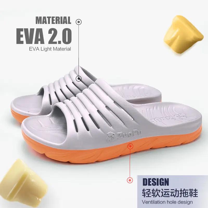 

Мужские дизайнерские тапочки, размер плюс 51, мужские тапочки, повседневная обувь, нескользящие шлепанцы, летние пляжные сандалии для ванной комнаты, мягкая подошва EVA 50