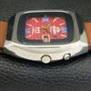 VINTAGE ORIENT CRYSTAL AUTOMATIC 46941 JAPAN MENS RED COLOR DIAL WATCH a700343-5 R202-a700343