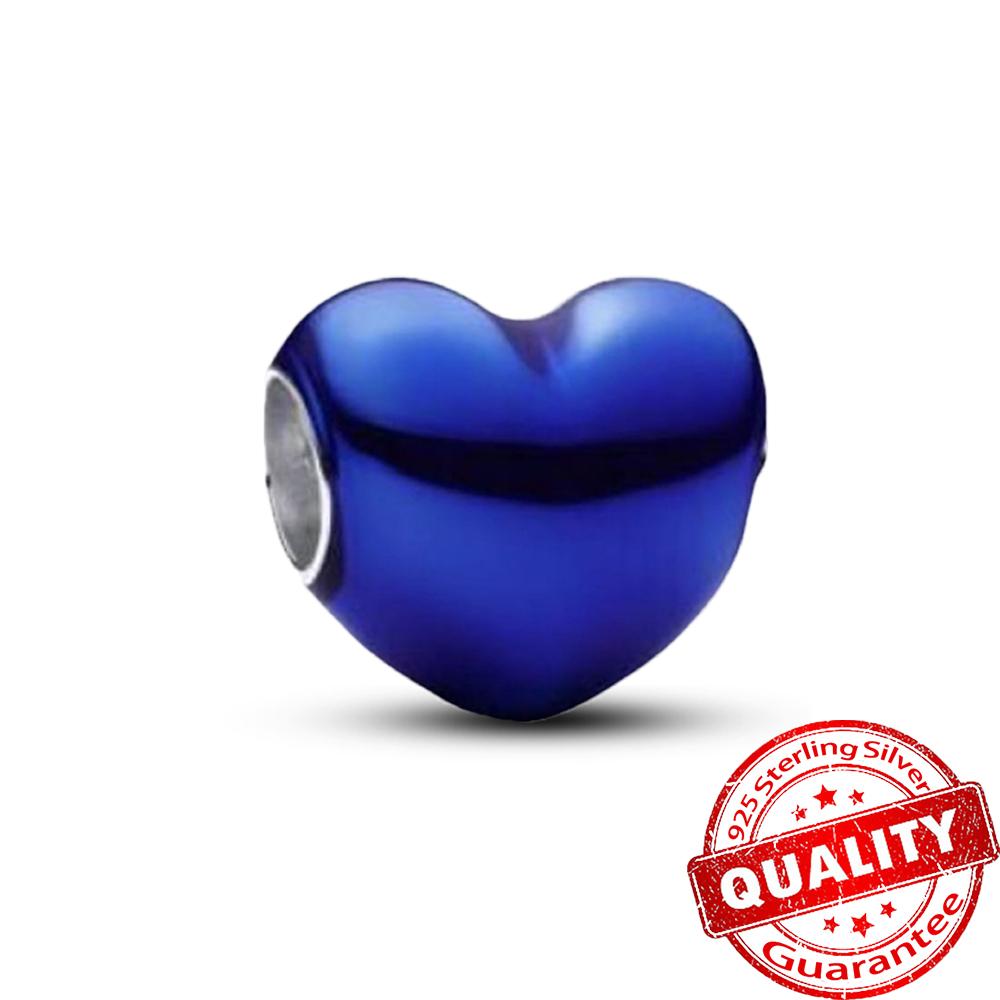 Dazzling Copper Metal Colorful Series Heart Charm Fit Original Bracelet Diy Jewelry Accessories Heart Beads