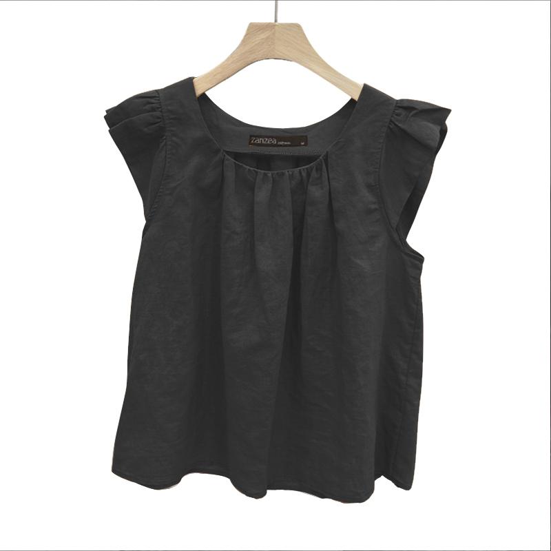 ZANZEA Women Summer Casual Solid Color Loose Sleeveless Tank Tops