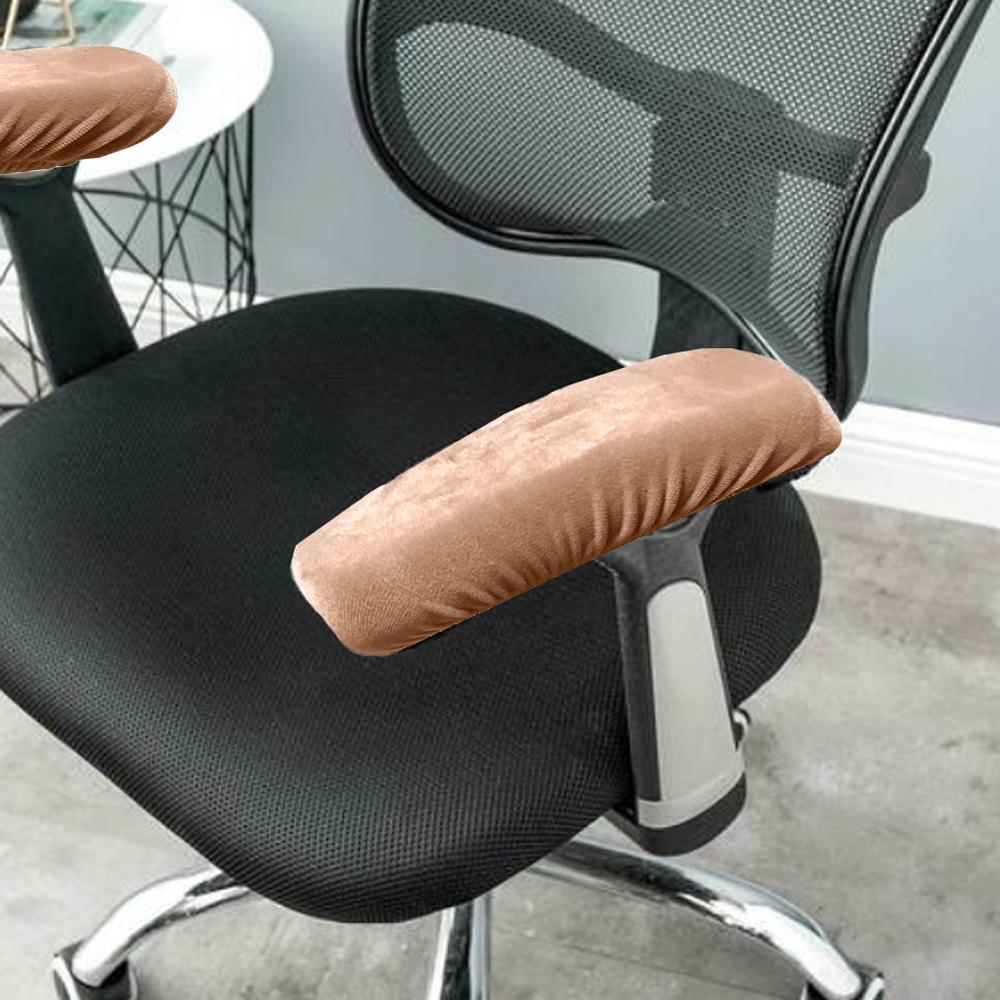 Velvet Computer Chair Armrest Covers Removable Elastic Anti Dirty Office Chair Protector Soft Arm Rest Sleeve