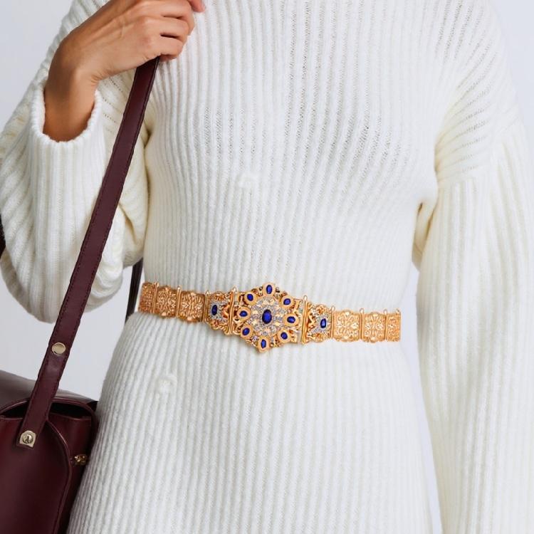 Exquisite Waist Belt Aesthetic Charm Photo Props Belt for Jeans Dress Belt Body Jewelry Metallic Charm Photo Props