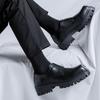 Fashion Trendy men's thick soled men's leather shoes Fashionable and personalized design style leisure business height increasing shoes