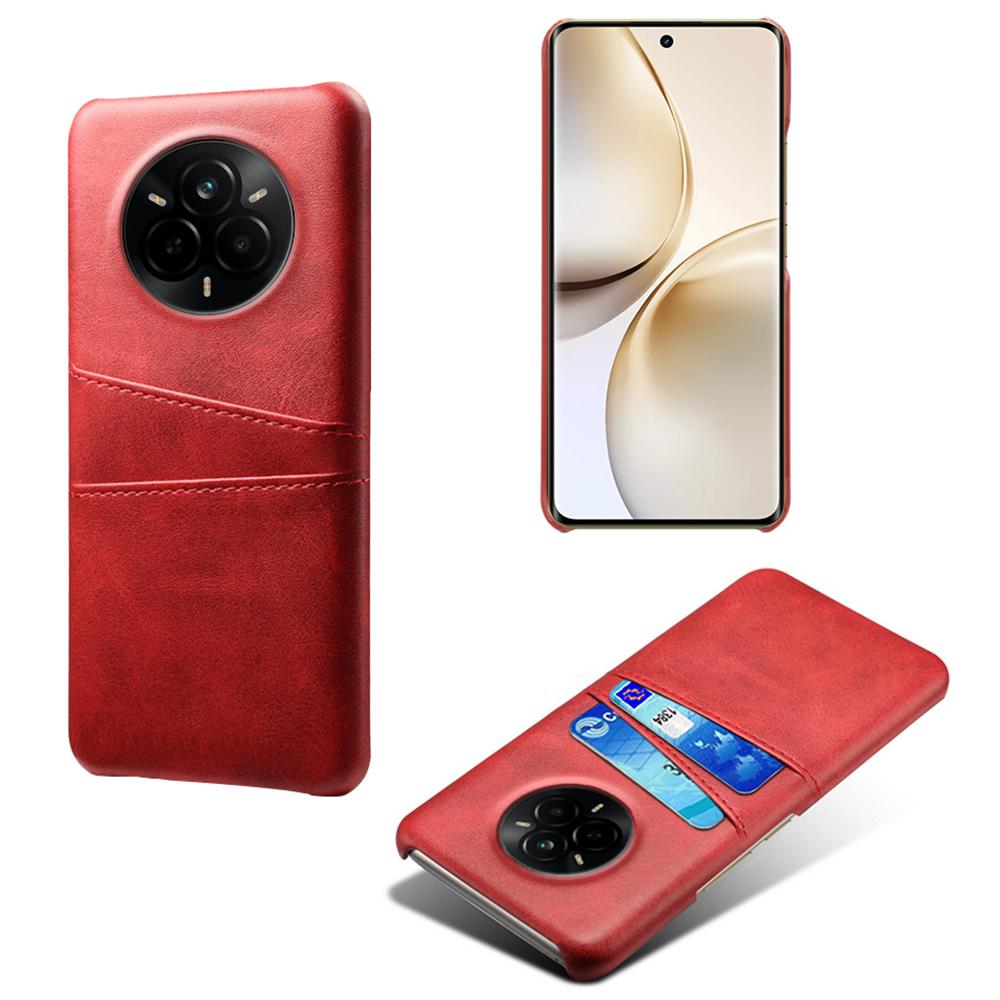 For Realme 14 Pro 5G Case Dual Card Slots PU Leather+Hard PC Phone Cover