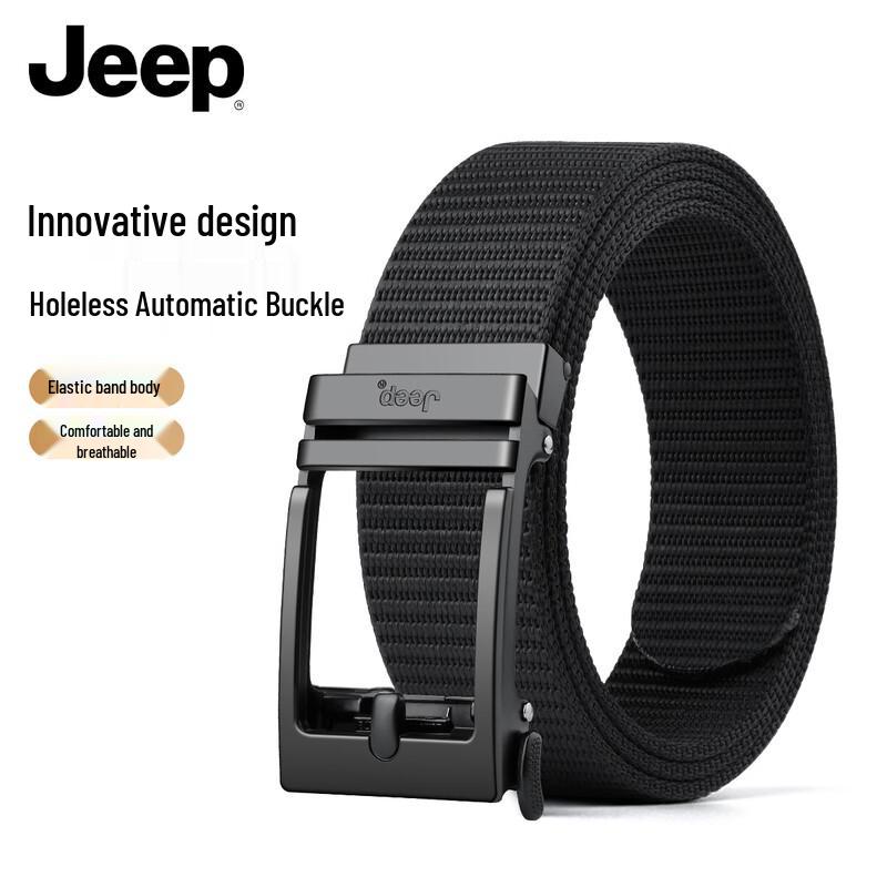 JEEP Men s No-Hole Automatic Buckle Nylon Belt