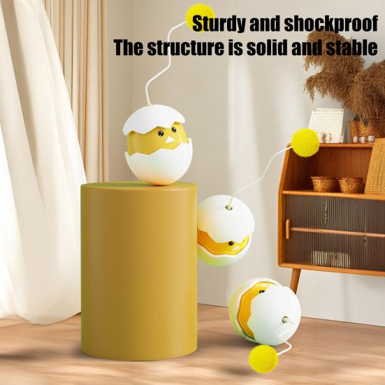 Eggshell Cat Tumbler Interactive Cat Tumbler Toy Gum Relief Teether Reduces Boredom Battery-powered Kitten Toy