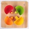 4Pcs Dip Clip Set for Bowls Plates Food-Grade Sauce Dish Dishwasher Safe Portable Seasoning Box for Spice Tomato Sauce Salt Veggie Vinegar Ketchup