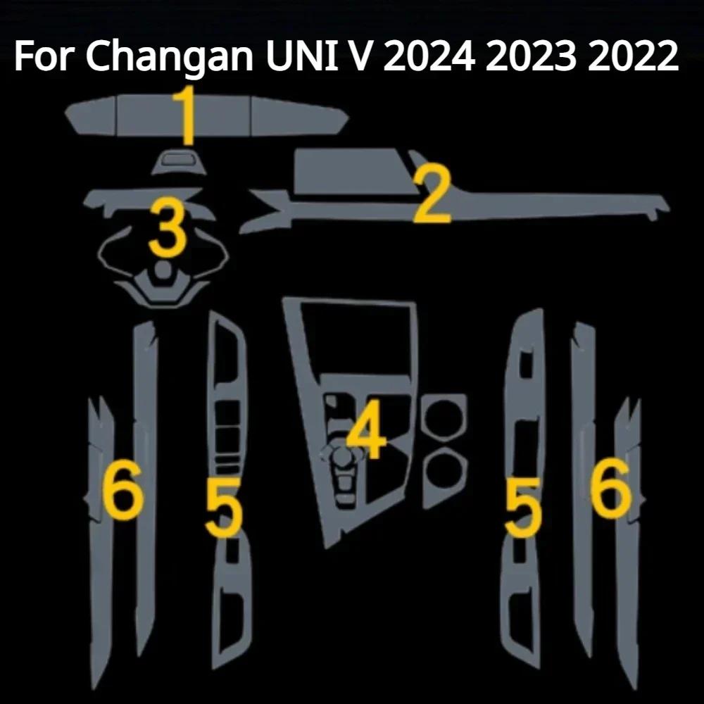 For Changan UNI V 2025 2024  PPF Protection Film Accessories Interior Transparent TPU Navigation Gear Panel Center Console
