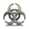 Biohazard Heavy 3D Stainless Steel Car Emblem Sticker (Gunmetallic)